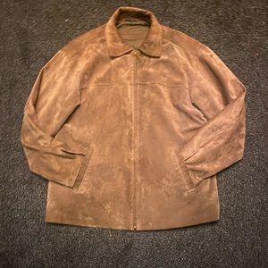 100% Brown leather/swade jacket